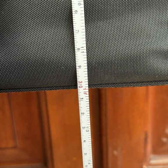 Dooney and Bourke Black Nylon Shopper Tote Bag Brown Leather Braided Handle - Picture 9 of 9